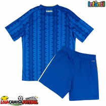 Camisa de Futebol Suécia Equipamento Secundário Infantil Mundo 2026 Manga Curta (+ Calças curtas)
